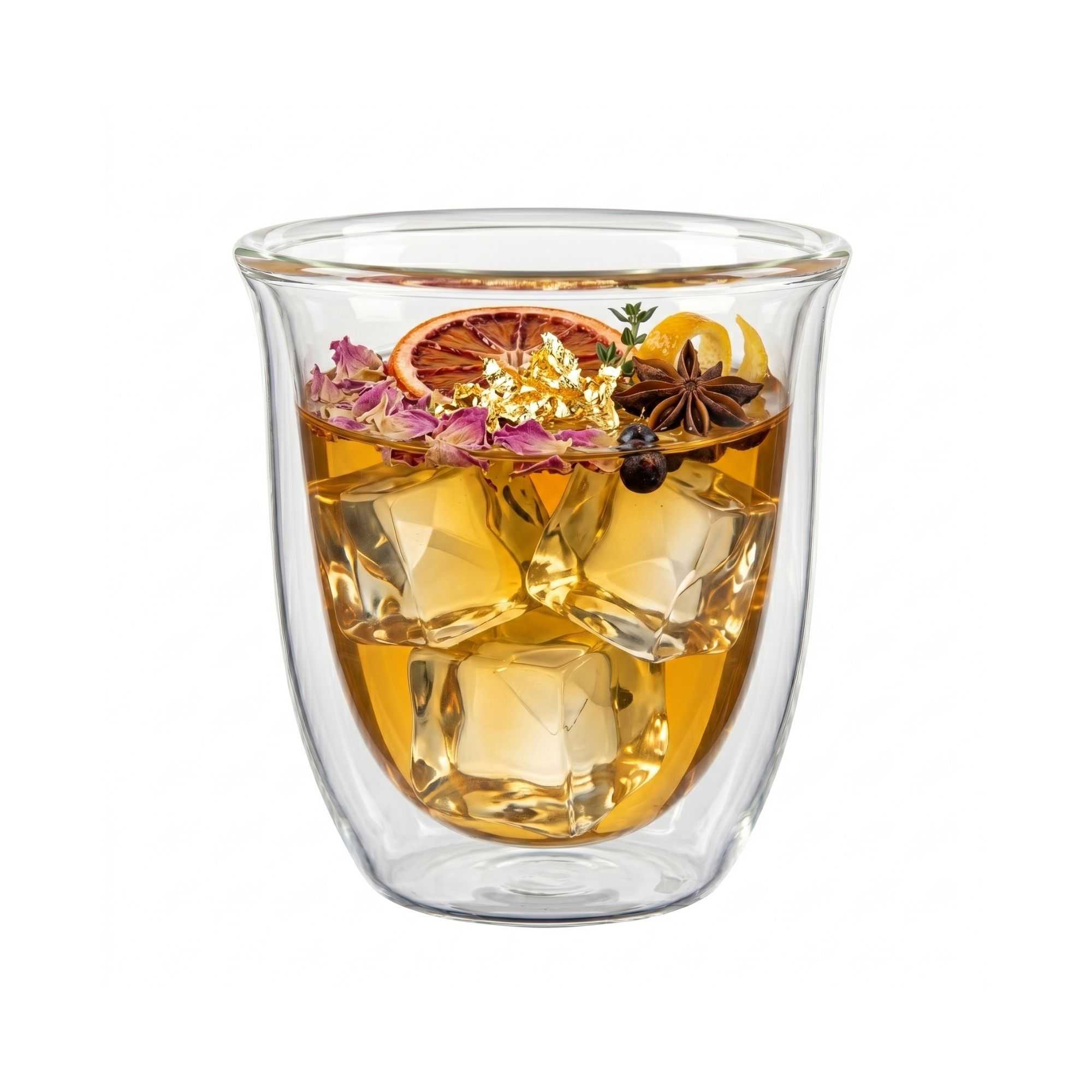 Forma Professional 7 oz Glass Coffee Cup - Double Wall, Borosilicate - 3 1/2'' x 3 1/2'' x 3 3/4'' - 12 count box