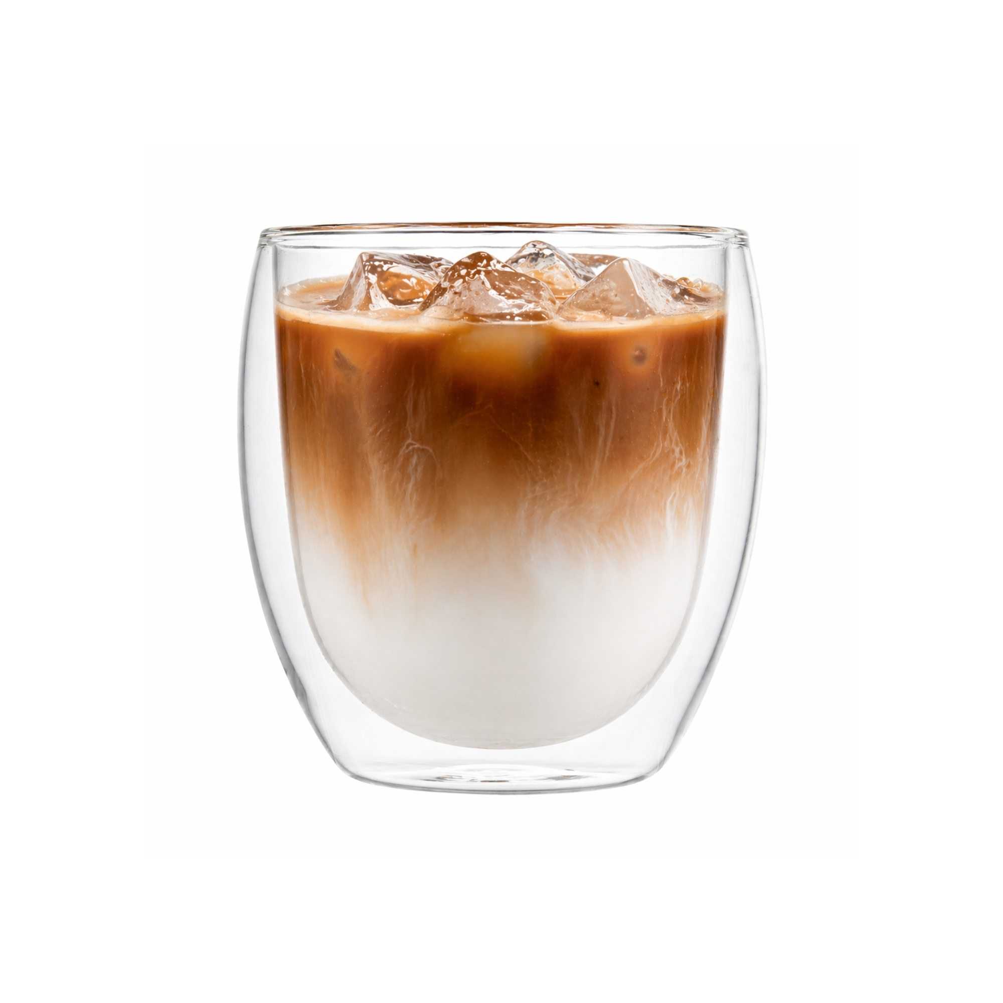 Forma Professional 8 oz Coffee Cup - Double Wall, Borosilicate - 3 1/4'' x 3 1/4'' x 3 1/2'' - 12 count box