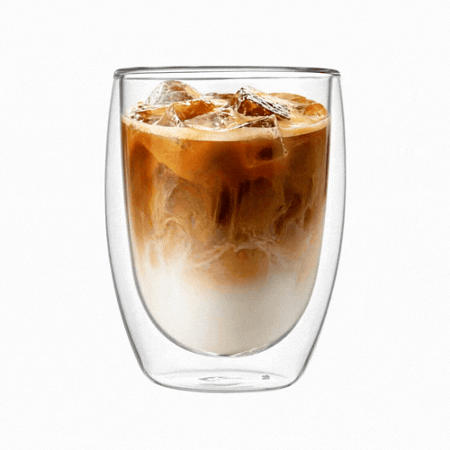 Forma Professional 12 oz Coffee Cup - Double Wall, Borosilicate - 3 1/4'' x 3 1/4'' x 4 3/4'' - 2 count box