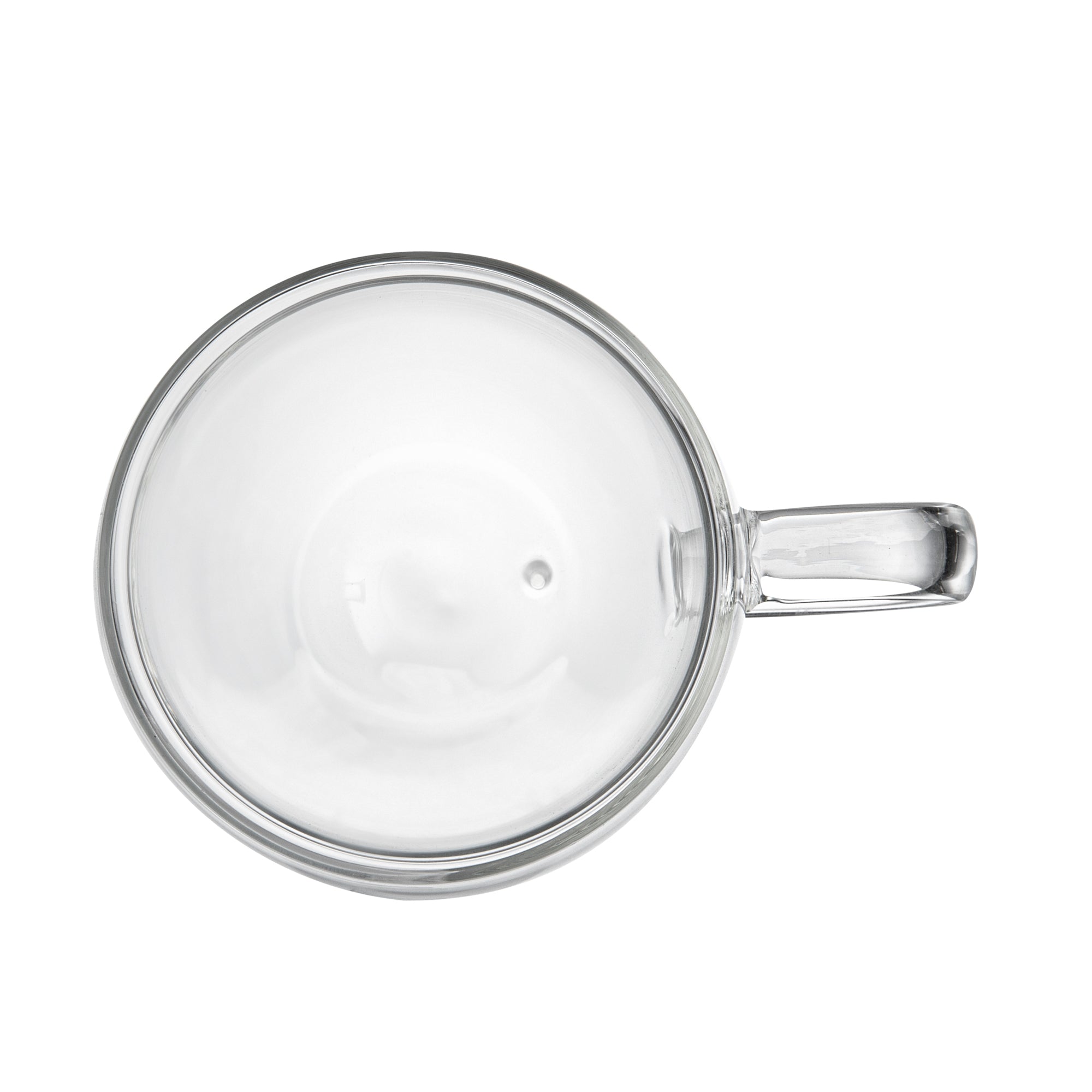 Forma Professional 5 oz Glass Coffee Cup - Double Wall, Borosilicate, with Handle - 2 1/2'' x 2 1/2'' x 3 1/4'' - 12 count box