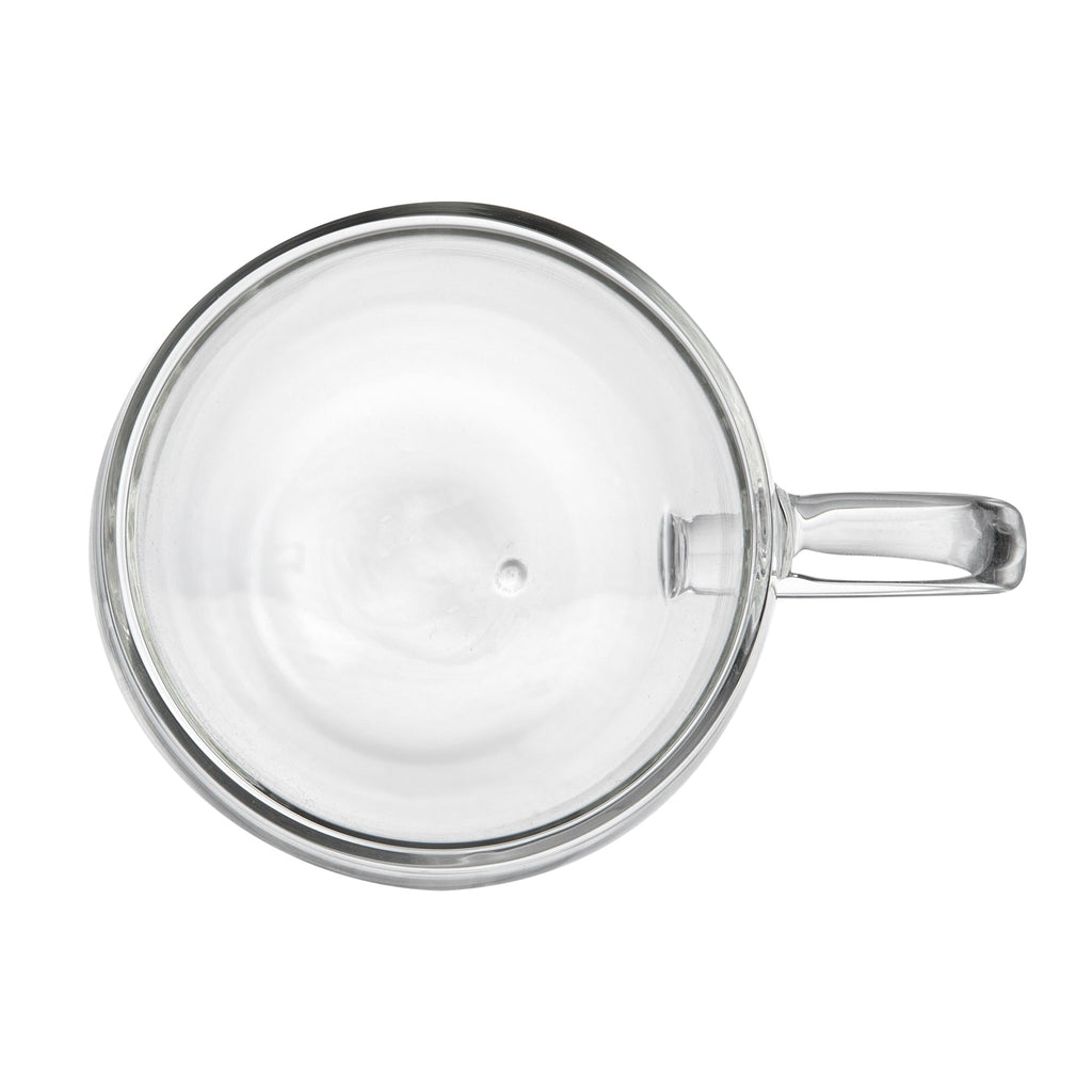 Forma Professional 8 oz Glass Coffee Cup - Double Wall, Borosilicate, with Handle - 3'' x 3'' x 3 1/2'' - 2 count box