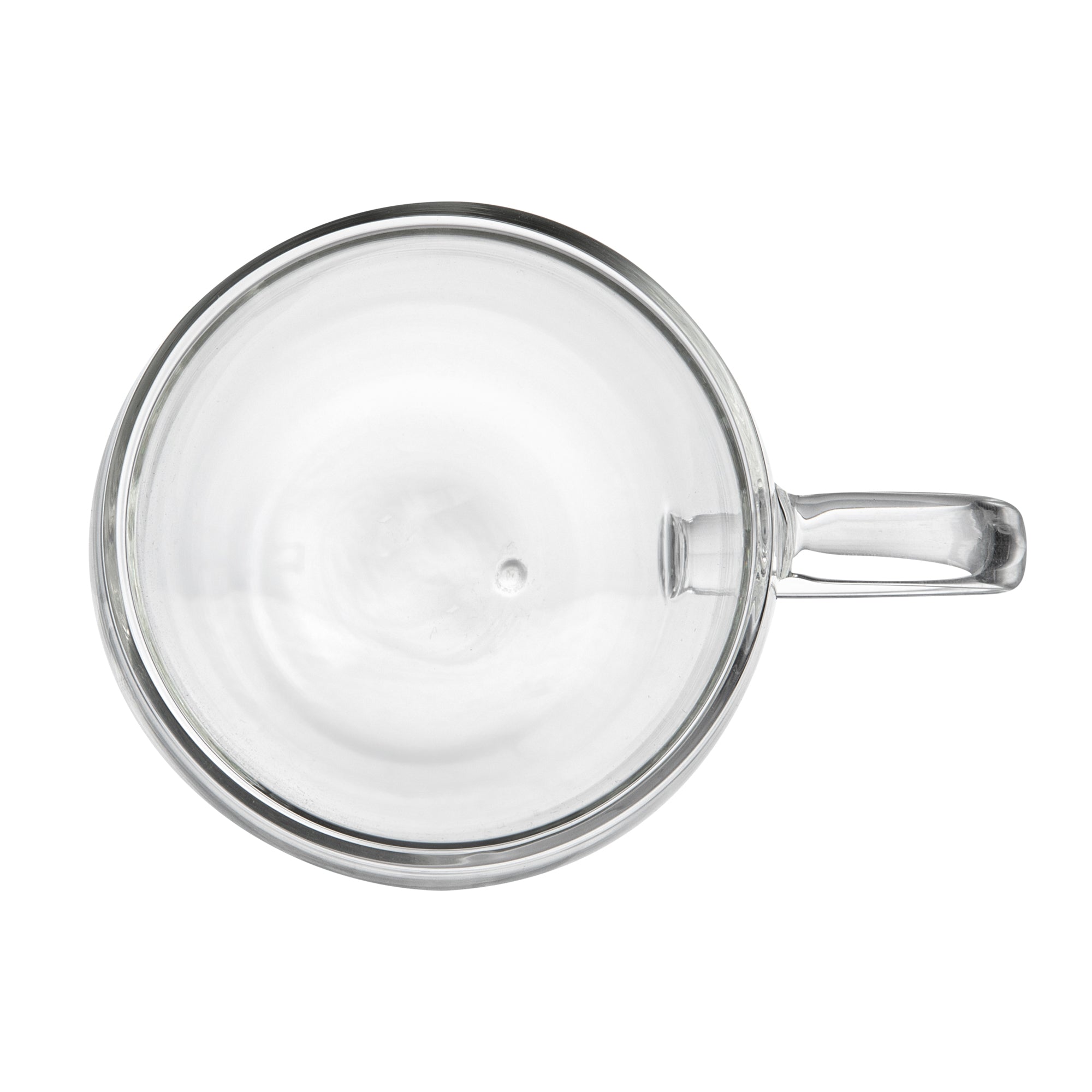Forma Professional 8 oz Glass Coffee Cup - Double Wall, Borosilicate, with Handle - 3'' x 3'' x 3 1/2'' - 2 count box