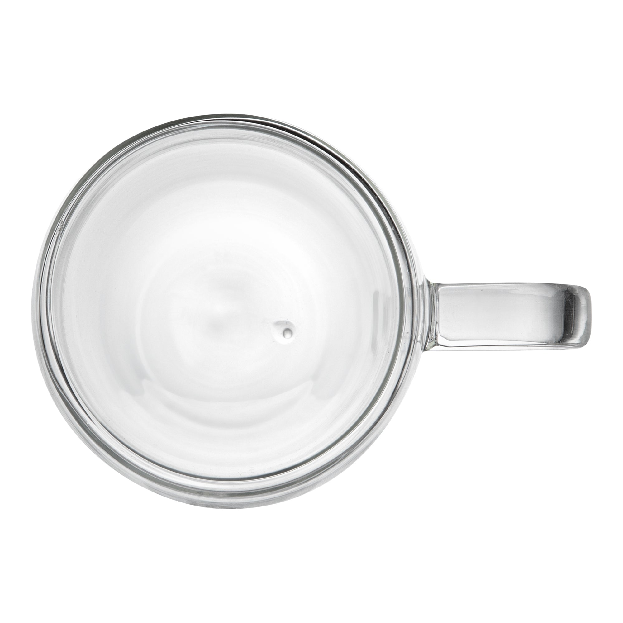 Forma Professional 12 oz Glass Coffee Cup - Double Wall, Borosilicate, with Handle - 3'' x 3'' x 4 1/2'' - 2 count box