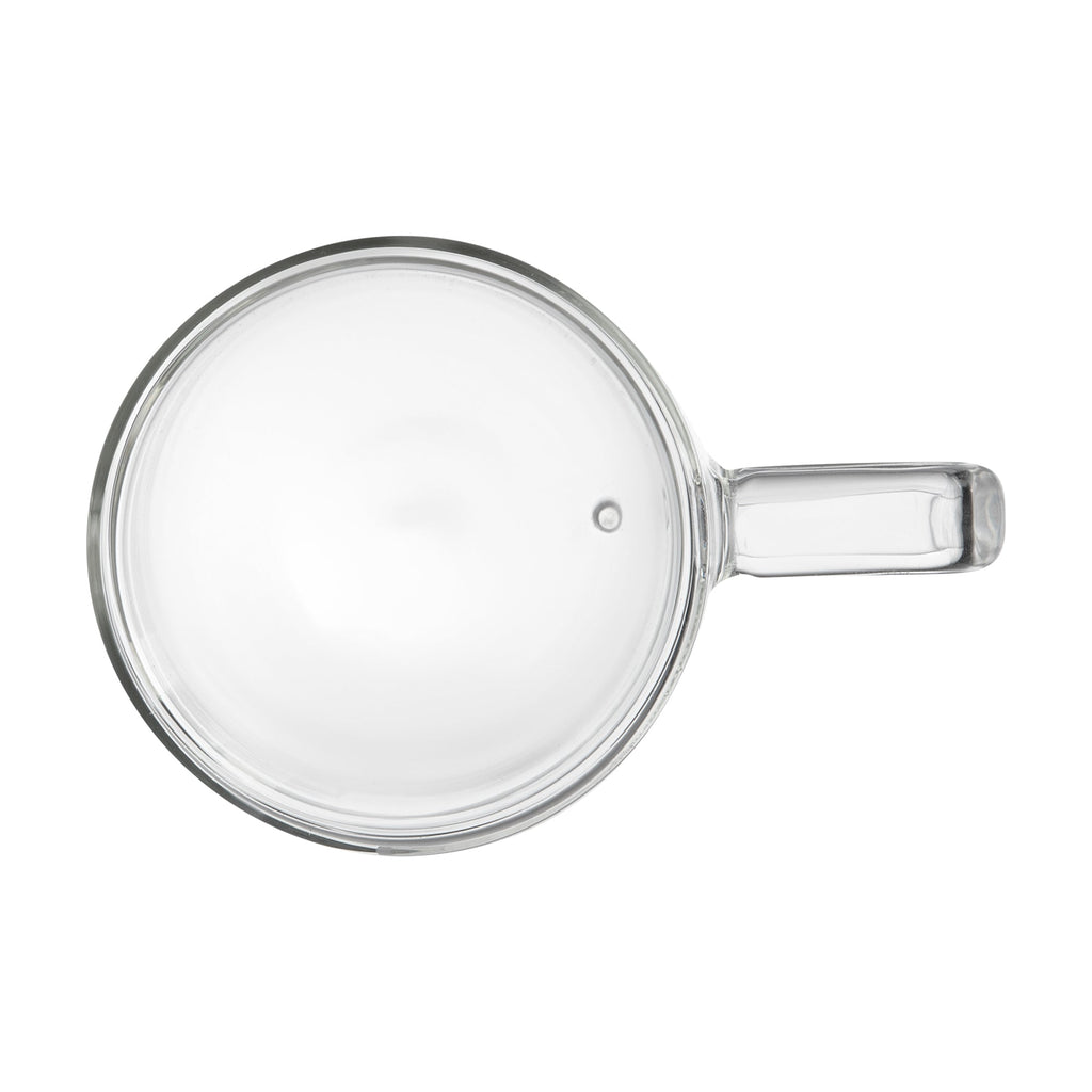 Forma Professional 10 oz Glass Coffee Mug - Double Wall, Borosilicate, with Handle - 3'' x 3'' x 4 1/4'' - 12 count box