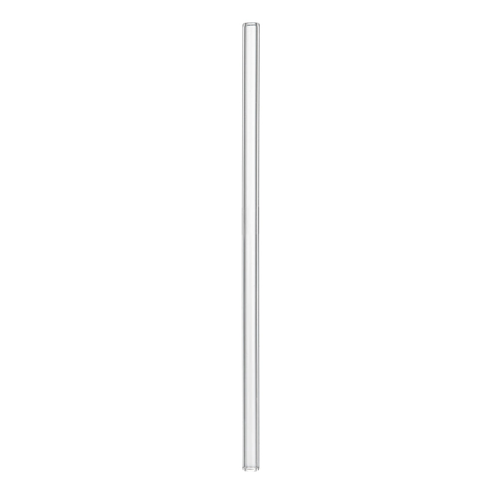 Forma Professional Clear Glass Straw - Borosilicate, with Brush - 7 3/4'' - 10 count box