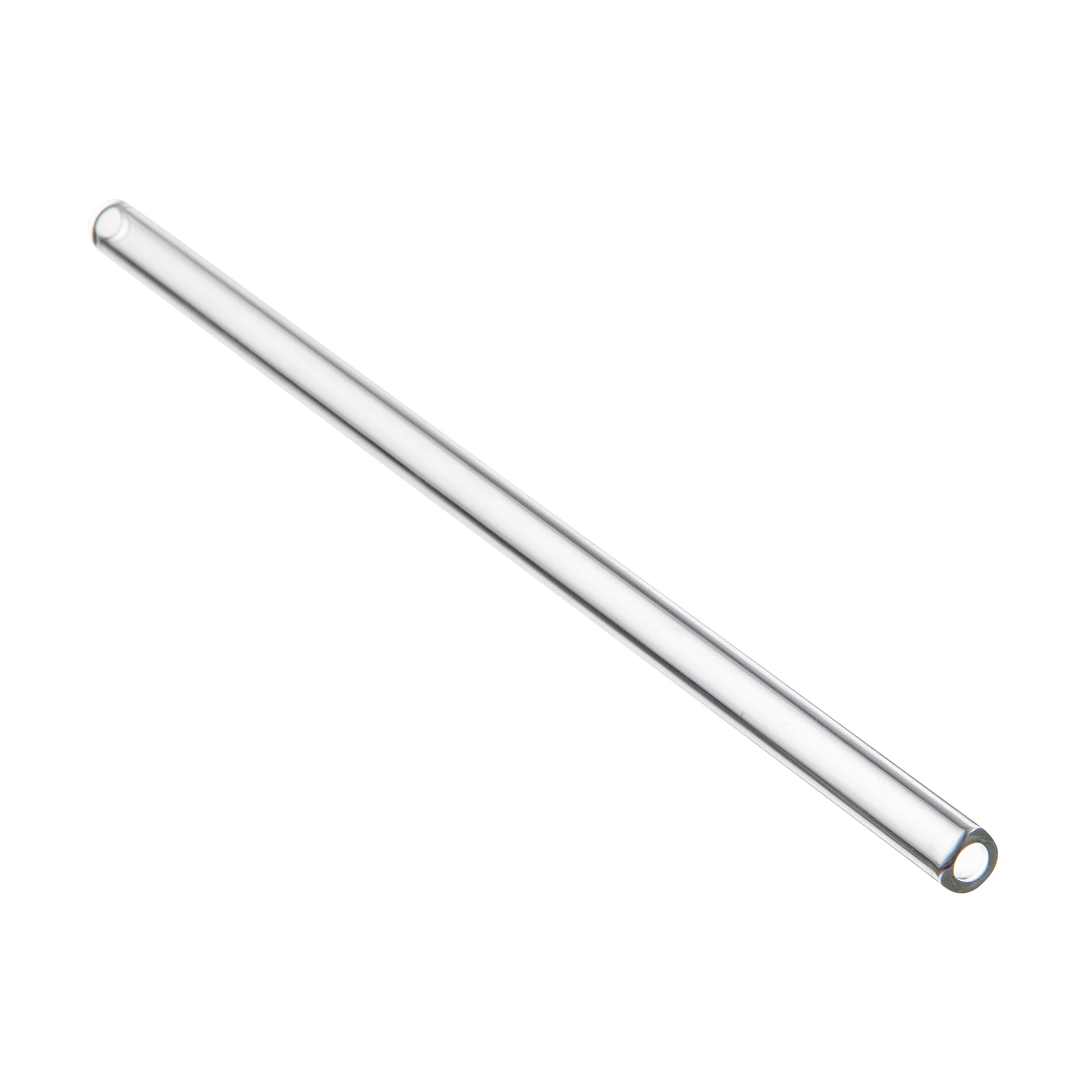 Forma Professional Clear Glass Straw - Borosilicate, with Brush - 7 3/4'' - 10 count box