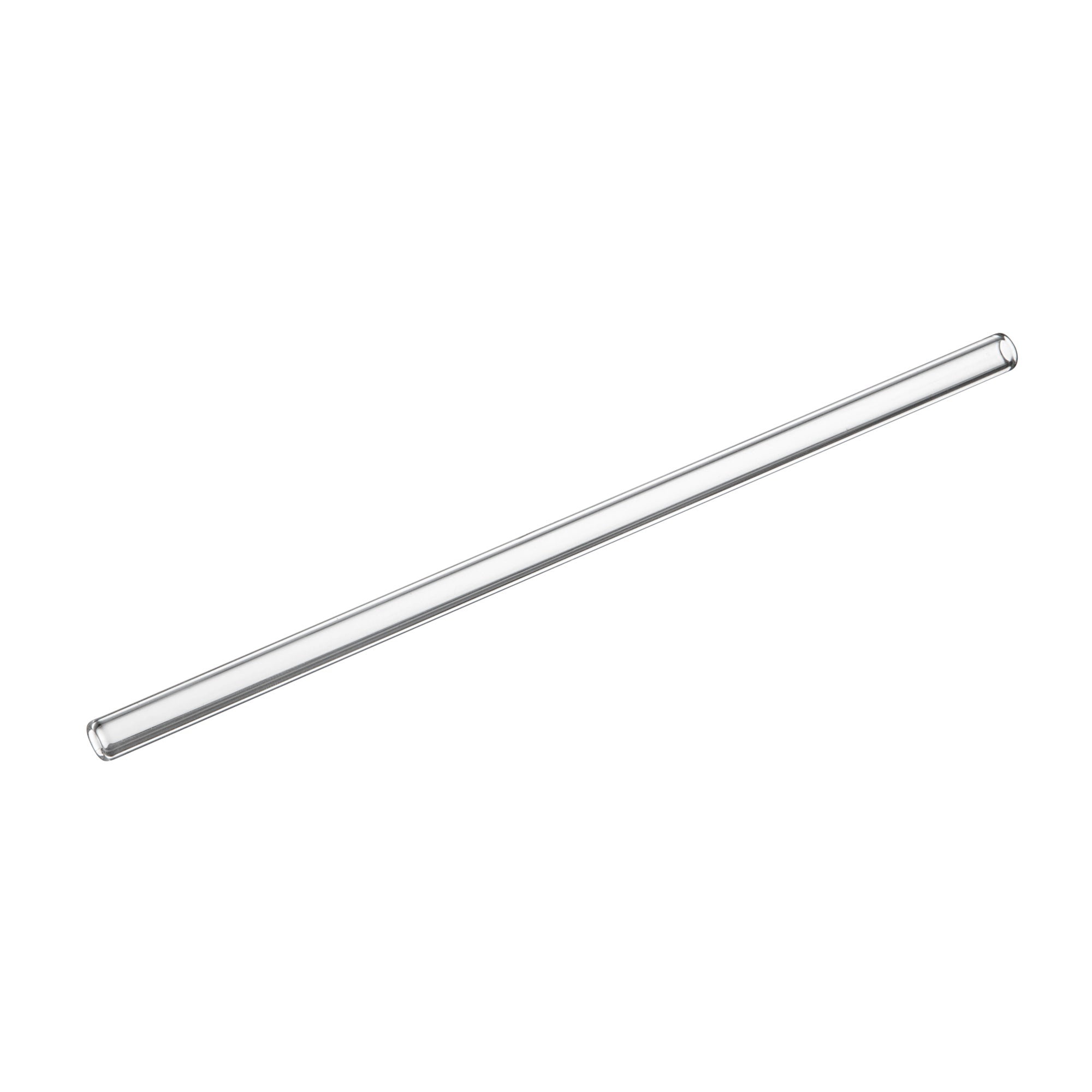 Forma Professional Clear Glass Straw - Borosilicate, with Brush - 7 3/4'' - 100 count box