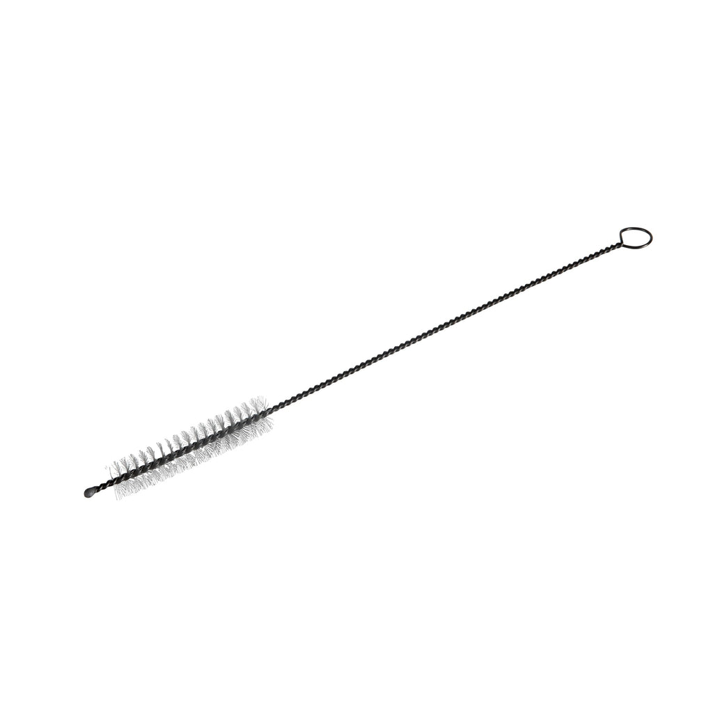 Forma Professional Clear Bent Glass Straw - Borosilicate, with Brush - 7 3/4'' - 10 count box