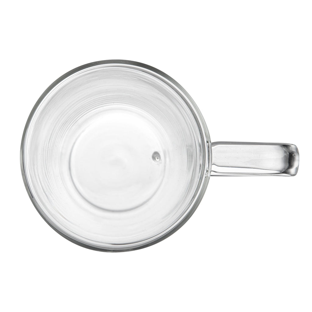 Forma Professional 5 oz Glass Mug - Double Wall, Borosilicate, with Handle - 2 3/4" x 2 3/4" x 3 3/4" - 12 count box