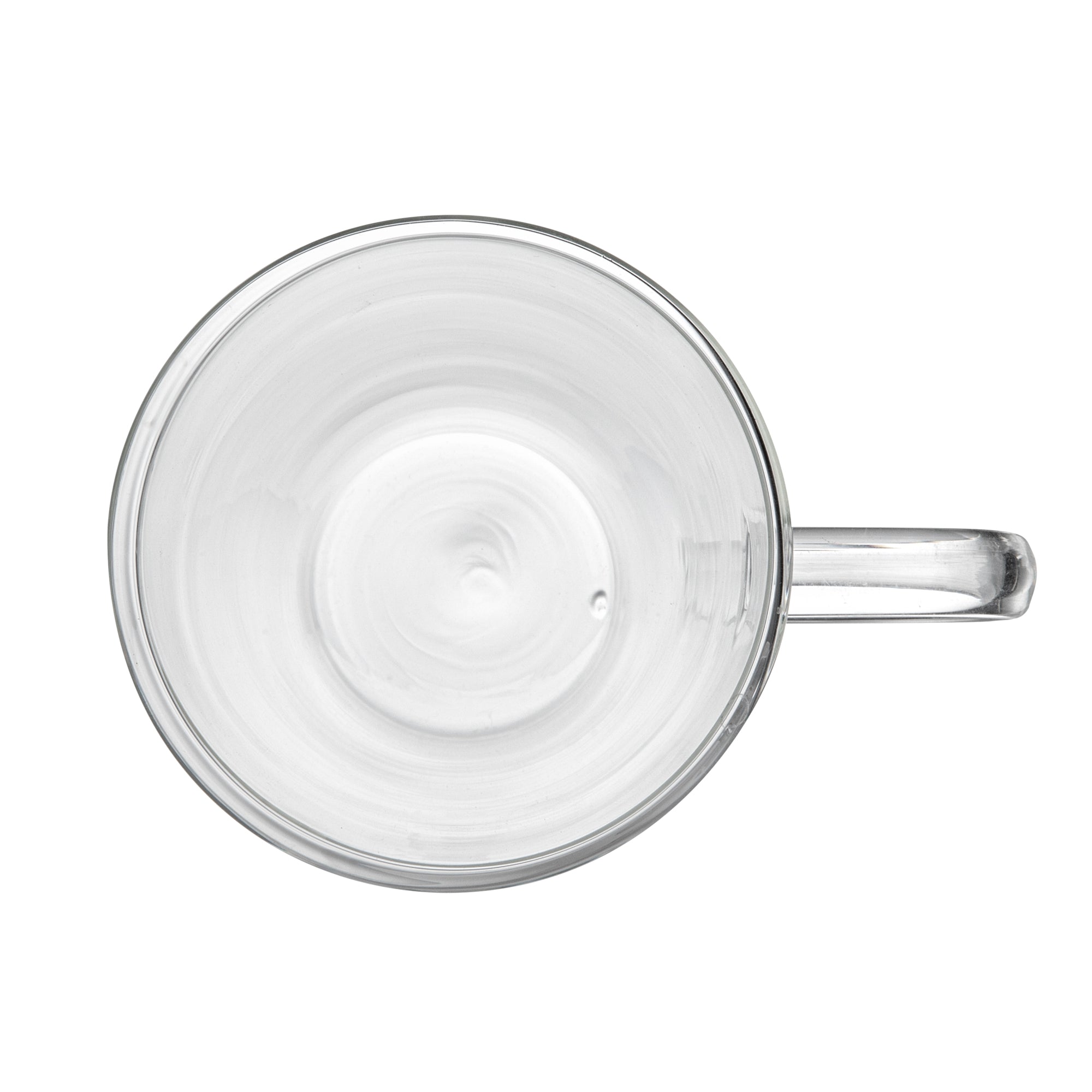 Forma Professional 14 oz Glass Mug - Double Wall, Borosilicate, with Handle - 3 3/4" x 3 3/4" x 5 1/2" - 12 count box