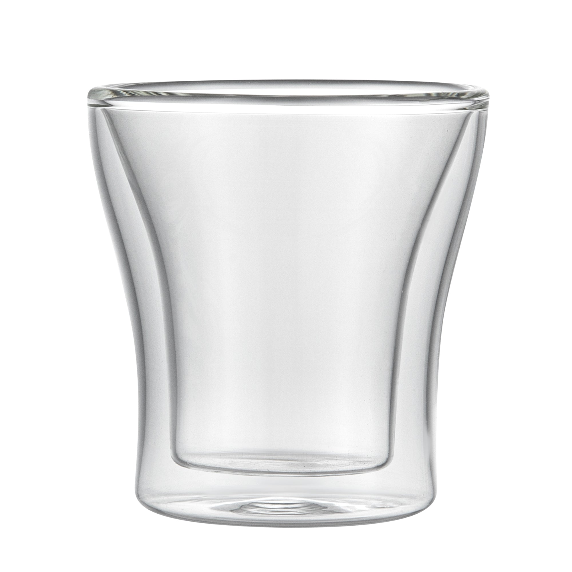 Forma Professional 3 oz Shot Glass / Espresso Cup - Double Wall, Borosilicate - 2 3/4'' x 2 3/4'' x 2 3/4'' - 2 count box