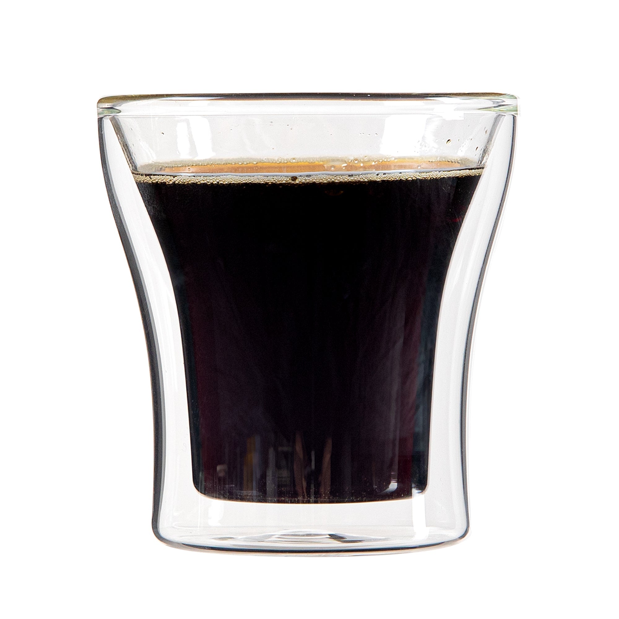 Forma Professional 3 oz Shot Glass / Espresso Cup - Double Wall, Borosilicate - 2 3/4'' x 2 3/4'' x 2 3/4'' - 2 count box