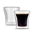 Forma Professional 3 oz Shot Glass / Espresso Cup - Double Wall, Borosilicate - 2 3/4'' x 2 3/4'' x 2 3/4'' - 12 count box