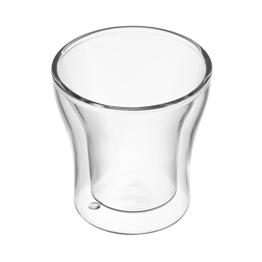 Forma Professional 3 oz Shot Glass / Espresso Cup - Double Wall, Borosilicate - 2 3/4'' x 2 3/4'' x 2 3/4'' - 12 count box