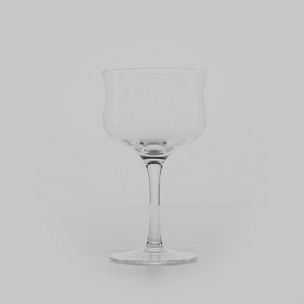 Vetri 8 oz Rose / Cocktail Glass - 3 1/4" x 3 1/4" x 5 3/4" - 6 count box