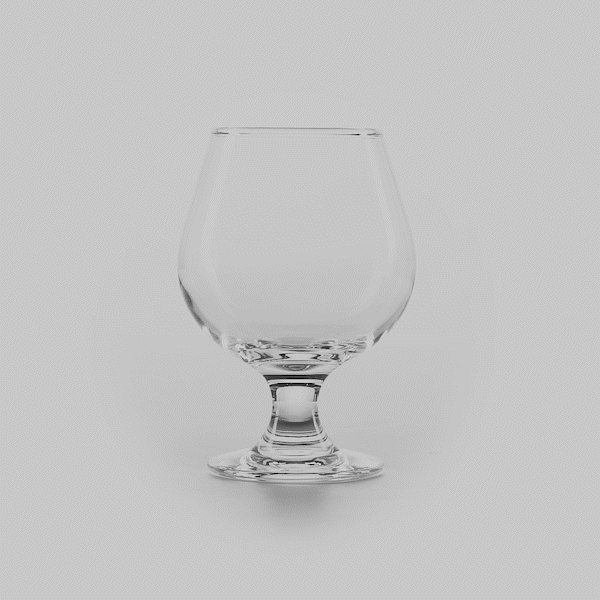 Vetri 12 oz Brandy Snifter Glass - 2 1/2" x 2 1/2" x 5" - 24 count box