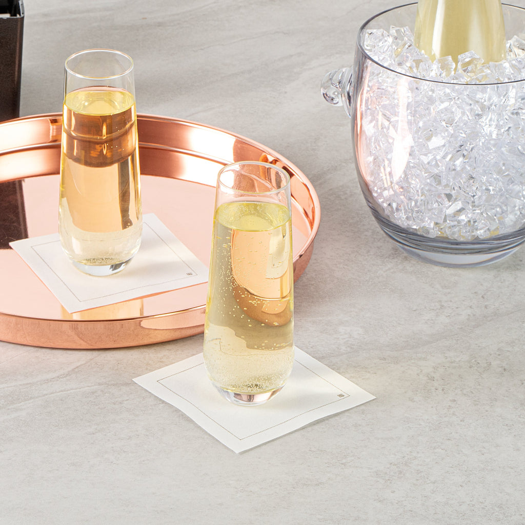 Vetri 10 oz Stemless Flute Glass - 1 3/4" x 1 3/4" x 6 1/4" - 24 count box