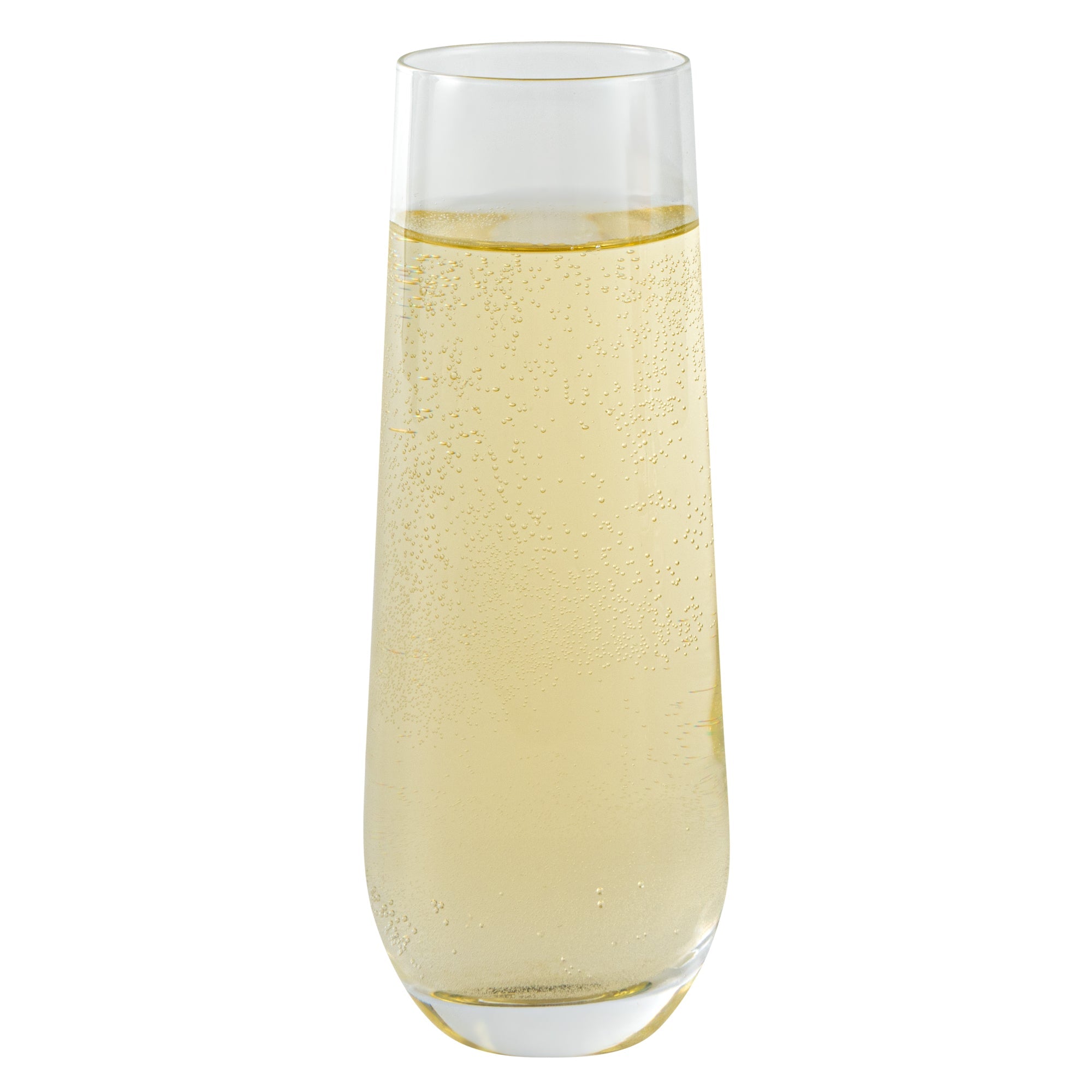 Vetri 10 oz Stemless Flute Glass - 1 3/4" x 1 3/4" x 6 1/4" - 6 count box