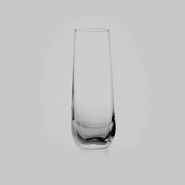 Vetri 10 oz Stemless Flute Glass - 1 3/4" x 1 3/4" x 6 1/4" - 24 count box