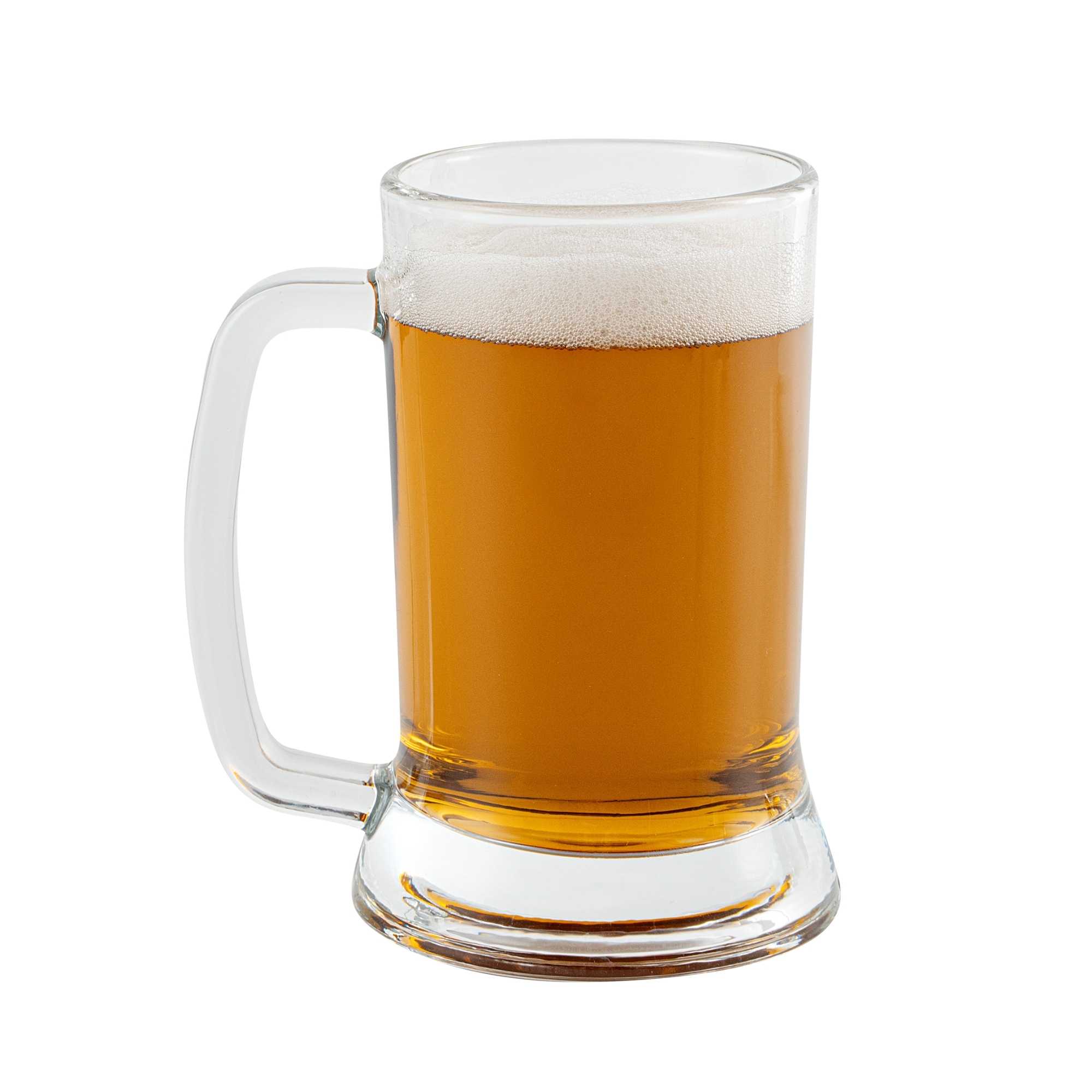 Vetri 16 oz Beer Mug Glass - 3 1/4" x 3 1/4" x 5 3/4" - 6 count box