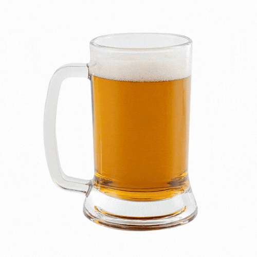 Vetri 16 oz Beer Mug Glass - 3 1/4" x 3 1/4" x 5 3/4" - 24 count box