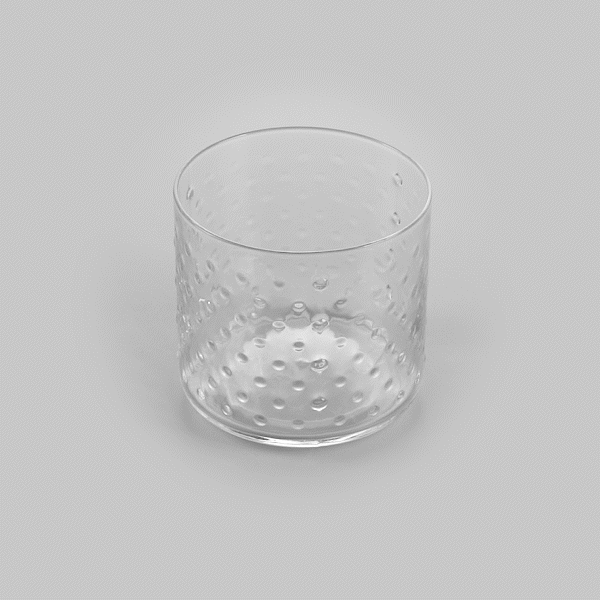 Vetri 13 oz Hobnail Double Rocks Glass / Tumbler - 3 1/2" x 3 1/2" x 3 1/4" - 24 count box