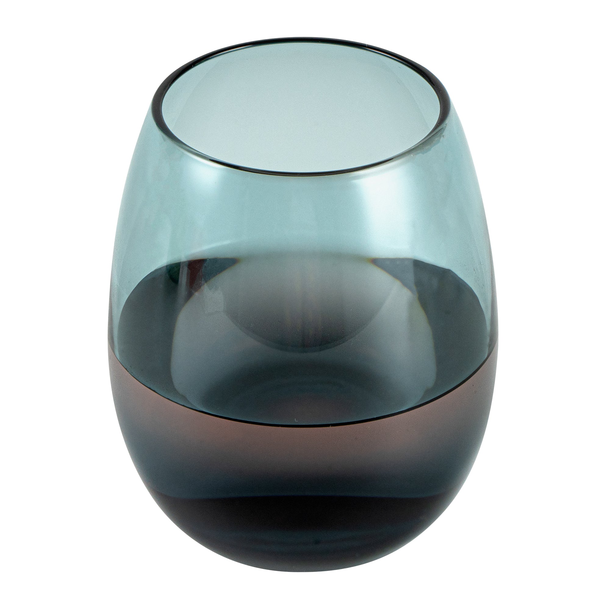 Vetri 15 oz Blue Stemless Wine Glass - 3 3/4" x 3 3/4" x 4 1/4" - 24 count box