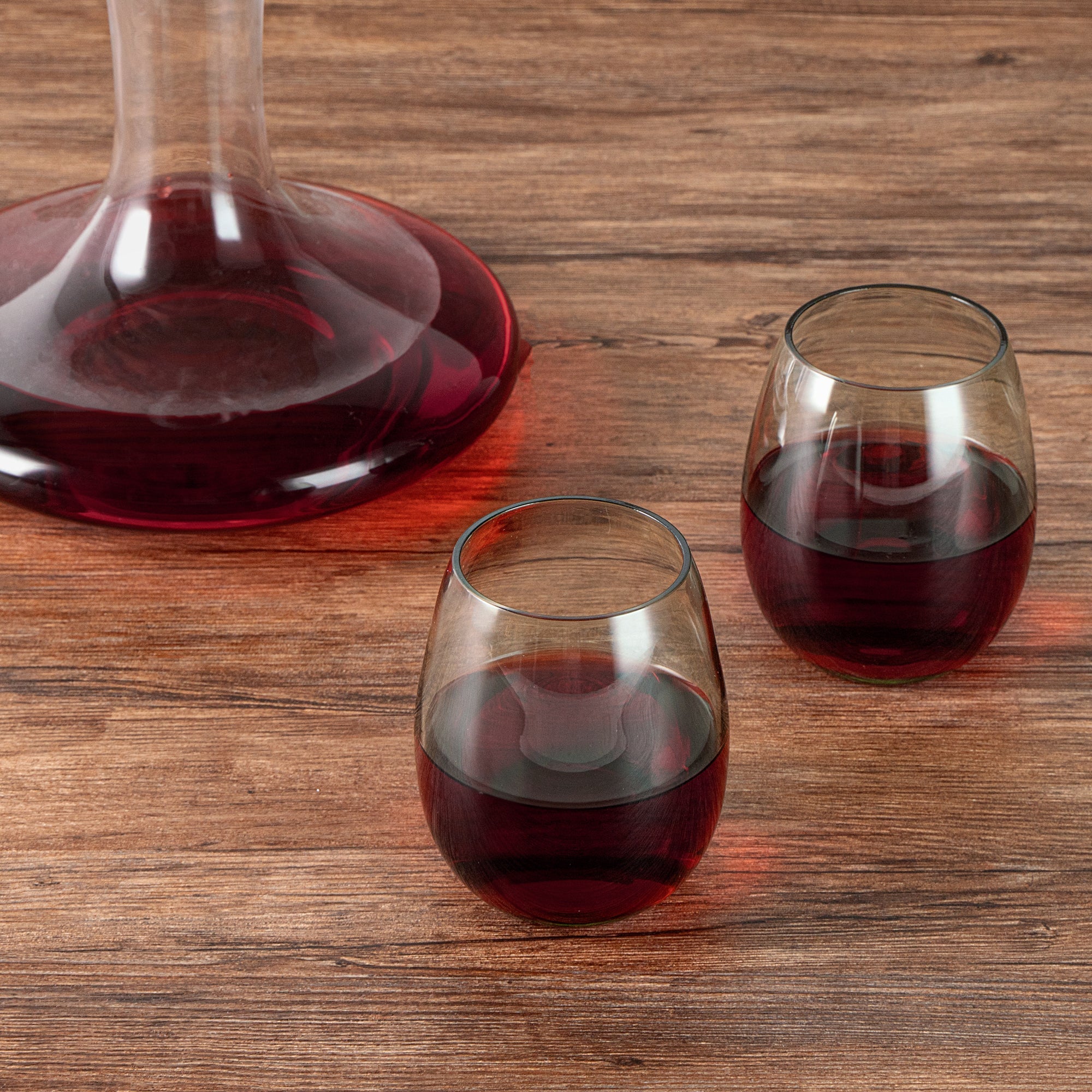 Vetri 15 oz Green Stemless Wine Glass - 3 3/4" x 3 3/4" x 4 1/4" - 24 count box