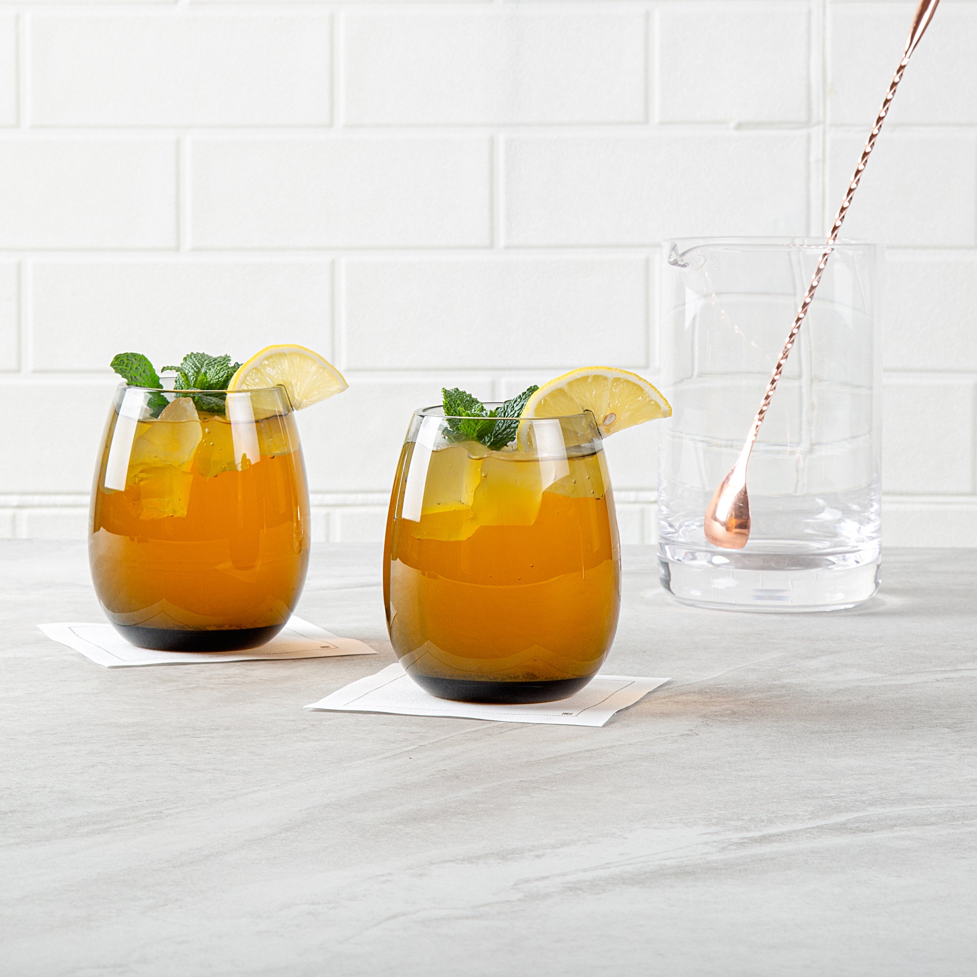 Vetri 15 oz Gray Stemless Wine Glass - 3 3/4" x 3 3/4" x 4 1/4" - 6 count box