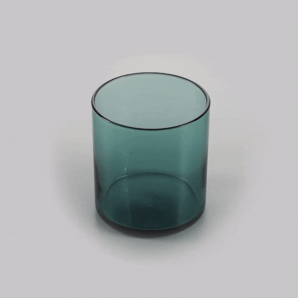 Vetri 10 oz Blue Rocks / Old Fashioned Glass - 3 1/4" x 3 1/4" x 3 1/2" - 24 count box