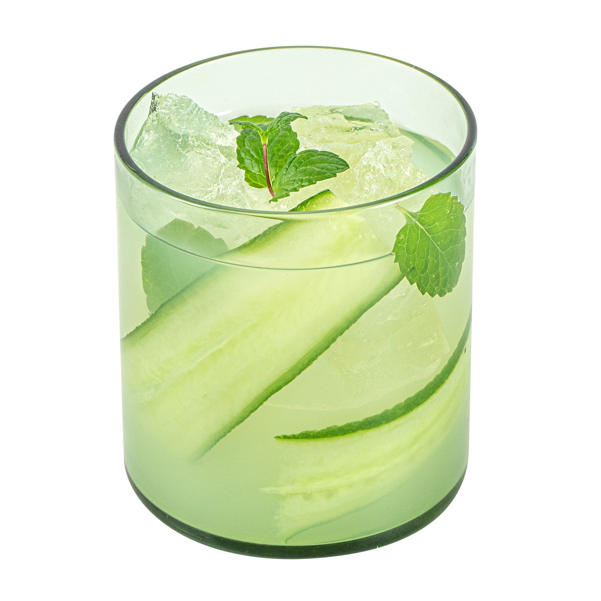 Vetri 10 oz Green Rocks / Old Fashioned Glass - 3 1/4" x 3 1/4" x 3 1/2" - 24 count box