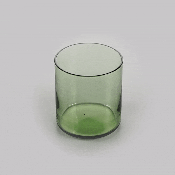 Vetri 10 oz Green Rocks / Old Fashioned Glass - 3 1/4" x 3 1/4" x 3 1/2" - 24 count box