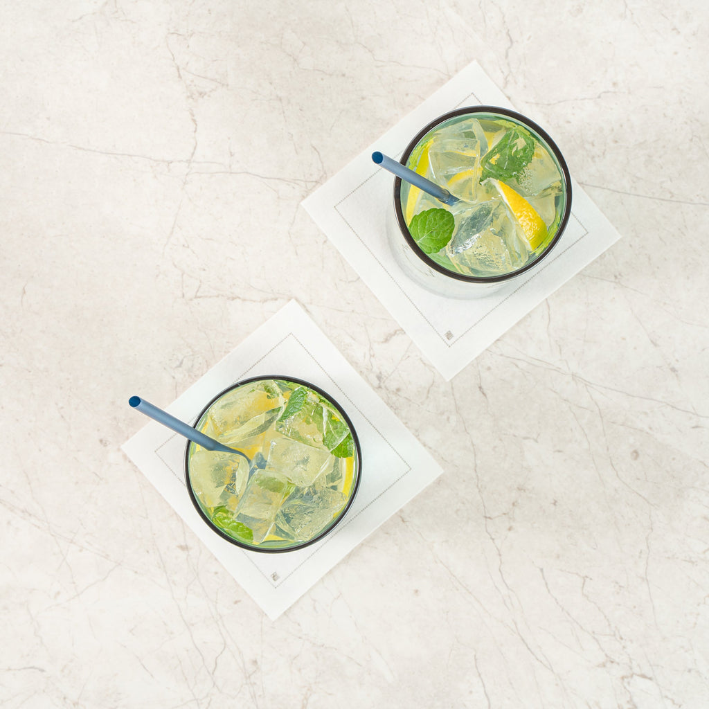 Vetri 16 oz Blue Beverage Glass - 3" x 3" x 5 1/2" - 6 count box