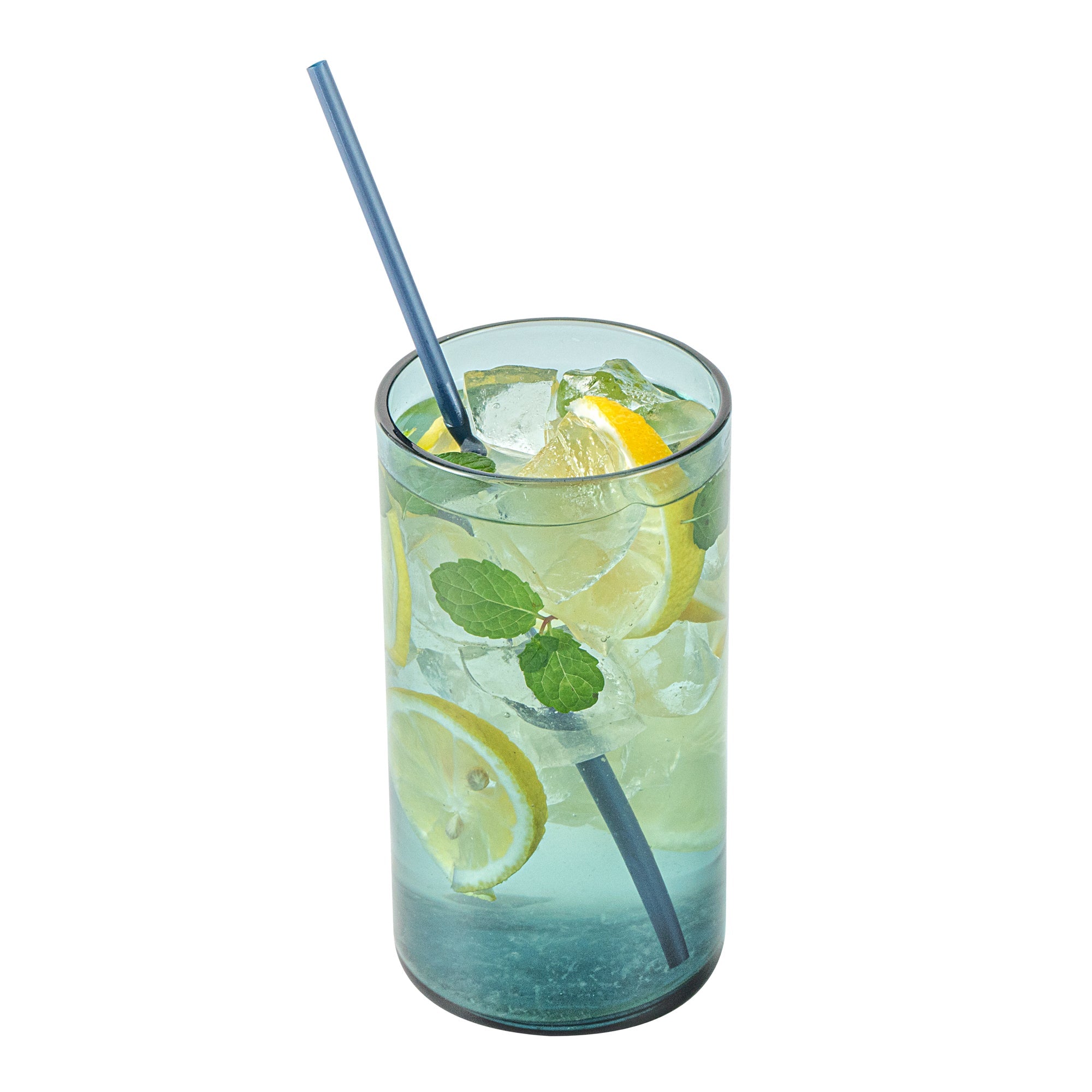 Vetri 16 oz Blue Beverage Glass - 3" x 3" x 5 1/2" - 24 count box