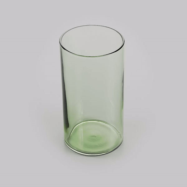 Vetri 16 oz Green Beverage Glass - 3" x 3" x 5 1/2" - 6 count box