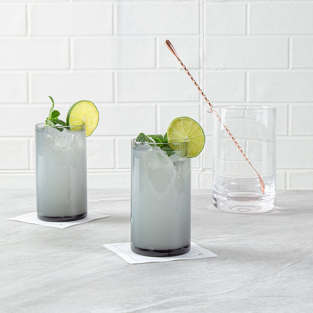 Vetri 16 oz Gray Beverage Glass - 3" x 3" x 5 1/2" - 24 count box