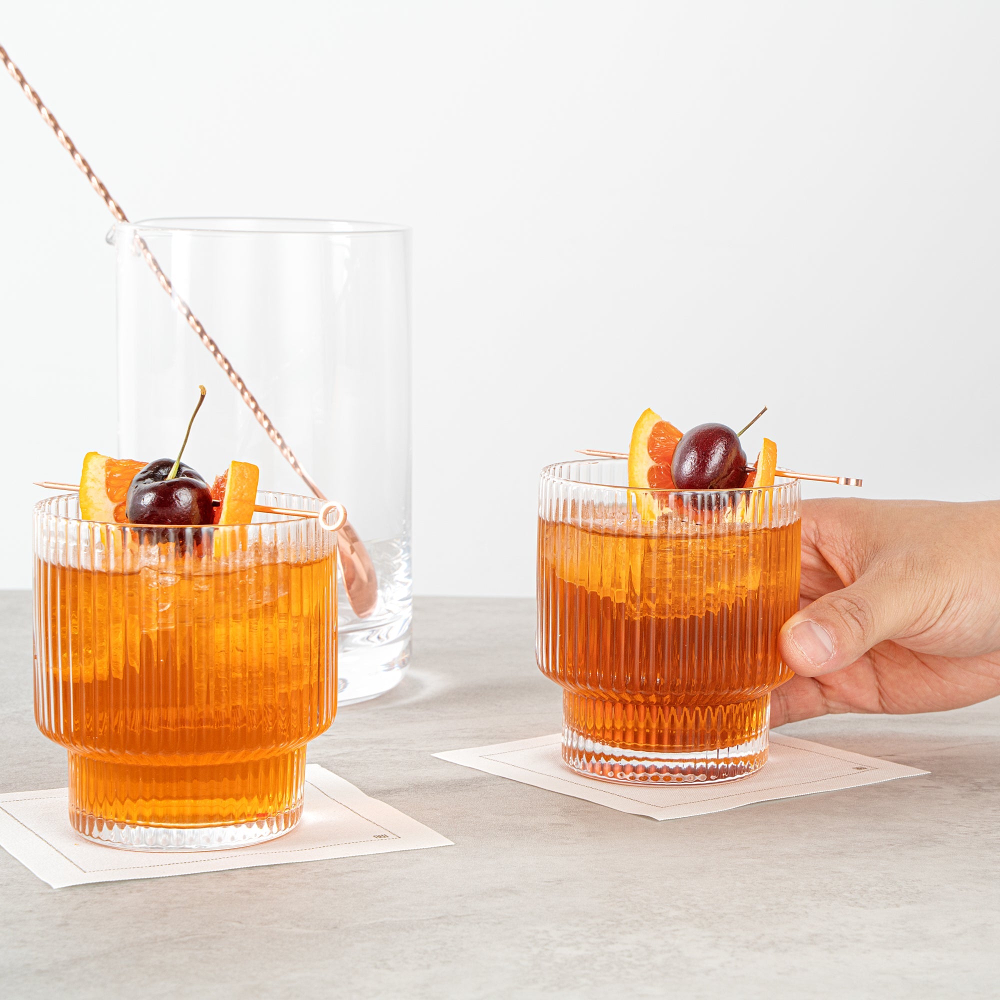 Vetri 10 oz Rocks / Old Fashioned Glass - 3 1/4" x 3 1/4" x 3 3/4" - 6 count box