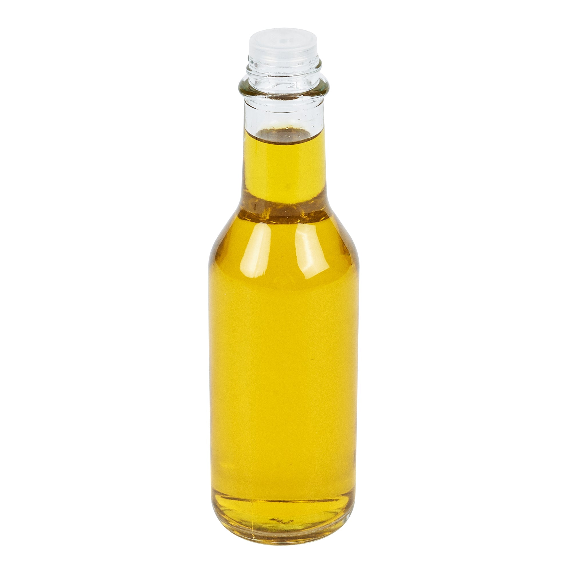 Vetri 5 oz Glass Woozy Bottle - with Black Cap - 1 3/4" x 1 3/4" x 6 3/4" - 10 count box