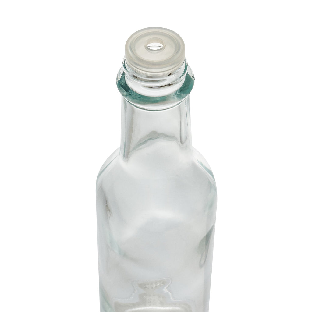 Vetri 5 oz Glass Woozy Bottle - with Red Cap - 1 3/4" x 1 3/4" x 6 3/4" - 10 count box