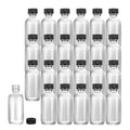 Vetri 2 oz Boston Round Clear Glass Bottle - with Black Phenolic Cap - 1 1/2" x 1 1/2" x 3 3/4" - 48 count box