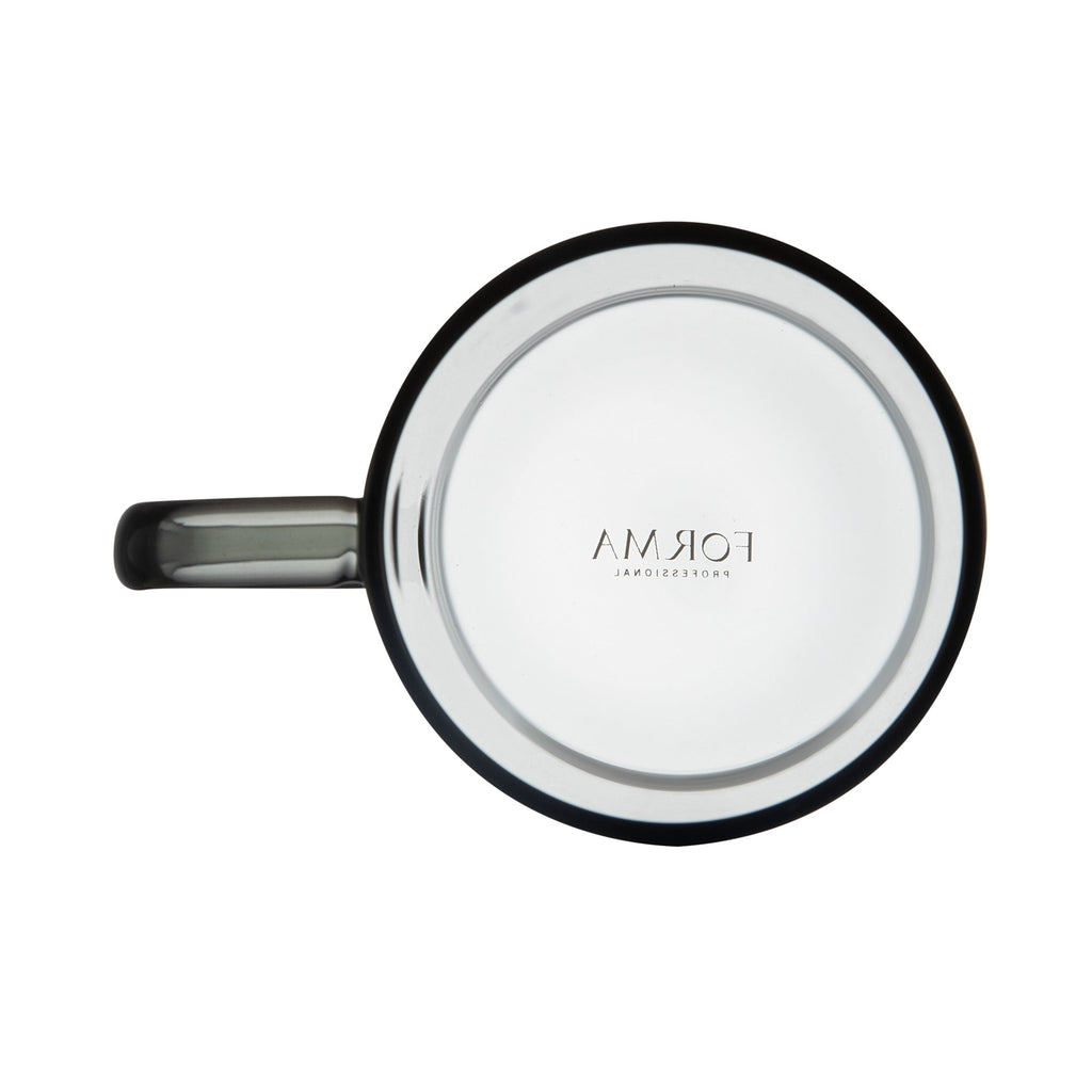 Forma Professional 7 oz Gray Glass Coffee Mug - Borosilicate, with Handle - 2 1/2" x 2 1/2" x 3 1/2" - 2 count box