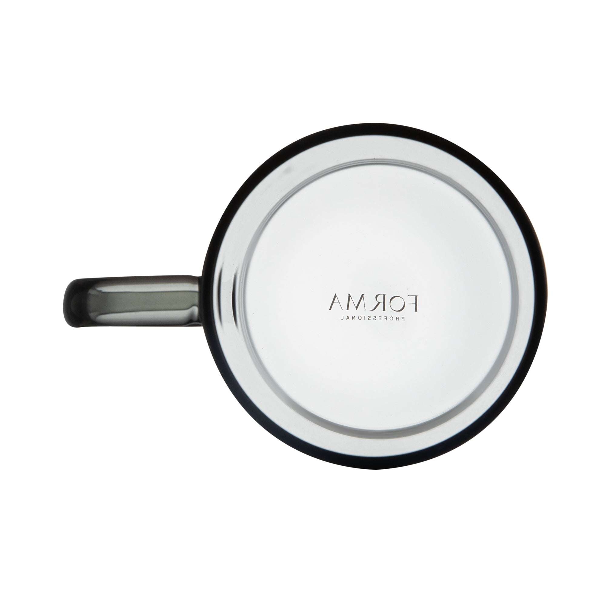 Forma Professional 7 oz Gray Glass Coffee Mug - Borosilicate, with Handle - 2 1/2" x 2 1/2" x 3 1/2" - 2 count box