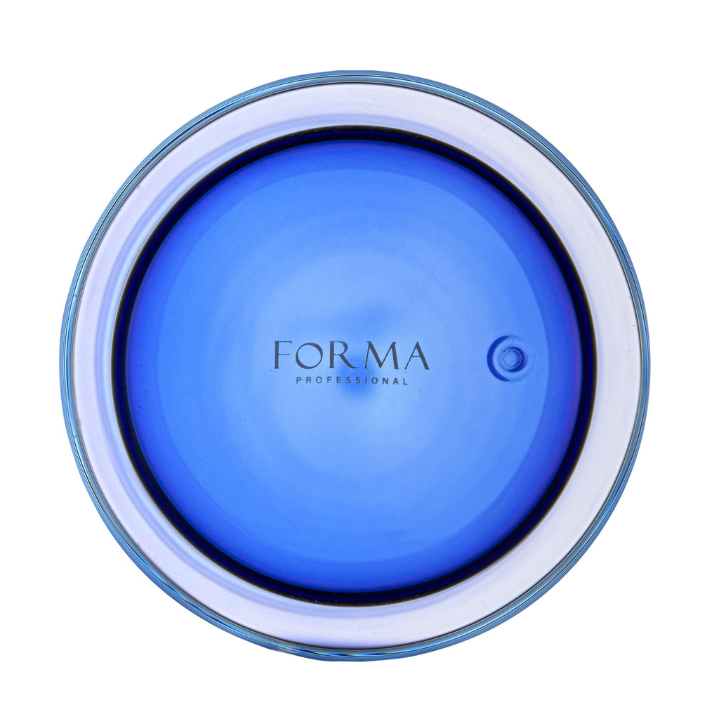 Forma Professional 9 oz Blue Glass Tumbler - Double Wall, Borosilicate - 3 1/4" x 3 1/4" x 4" - 2 count box
