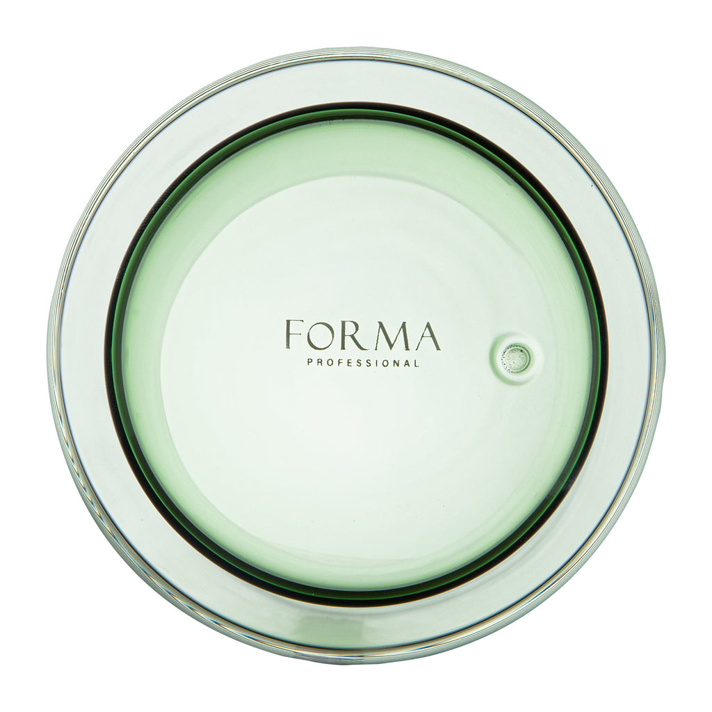 Forma Professional 9 oz Green Glass Tumbler - Double Wall, Borosilicate - 3 1/4" x 3 1/4" x 4" - 12 count box