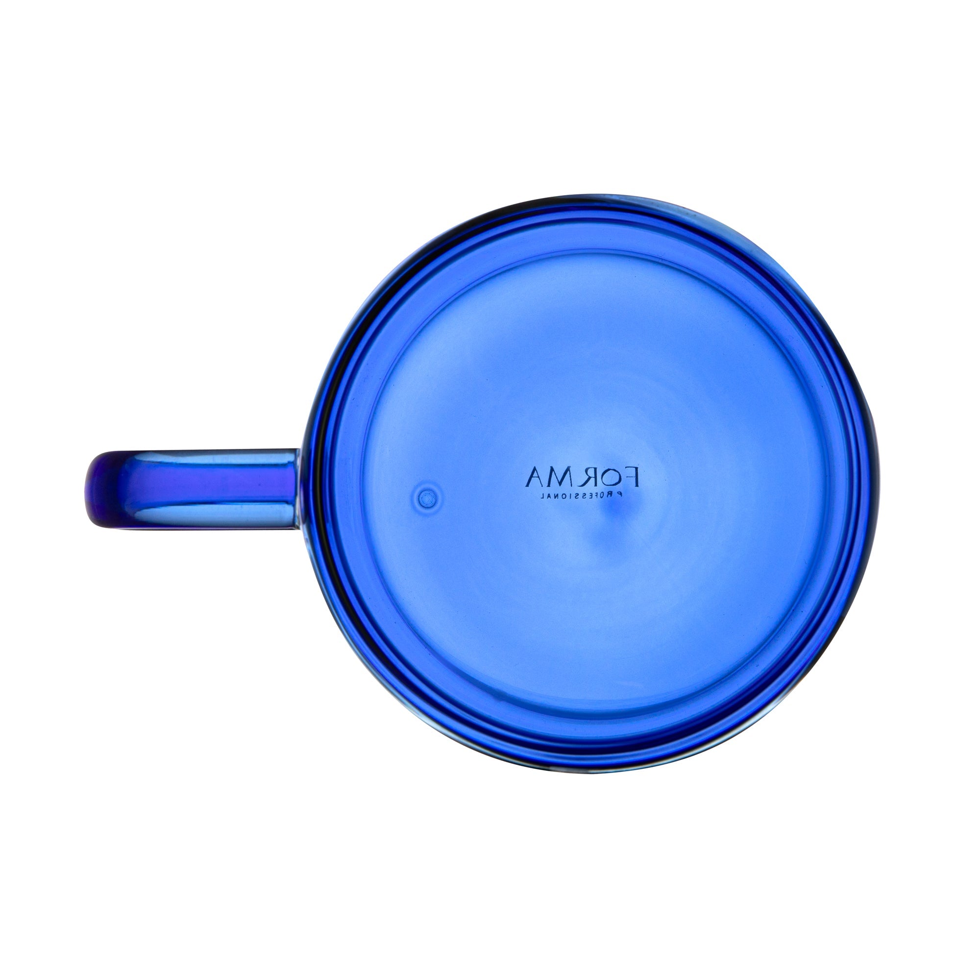 Forma Professional 11 oz Blue Glass Coffee Mug - Double Wall, Borosilicate, with Handle - 3 1/2" x 3 1/2" x 3" - 12 count box