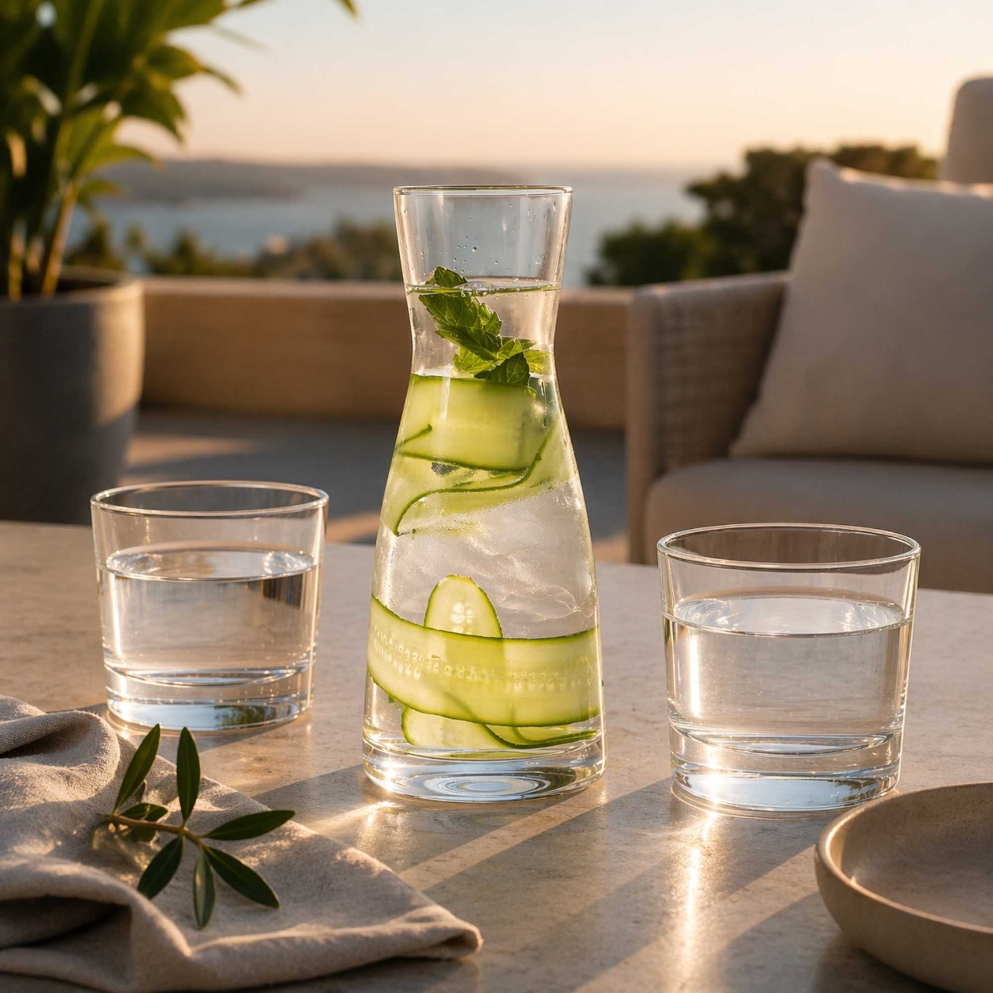 Vetri 1/3L Clear Glass Carafe - 24 count box