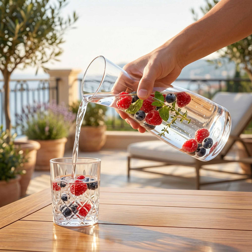 Vetri 1L Clear Glass Carafe - 1 count box