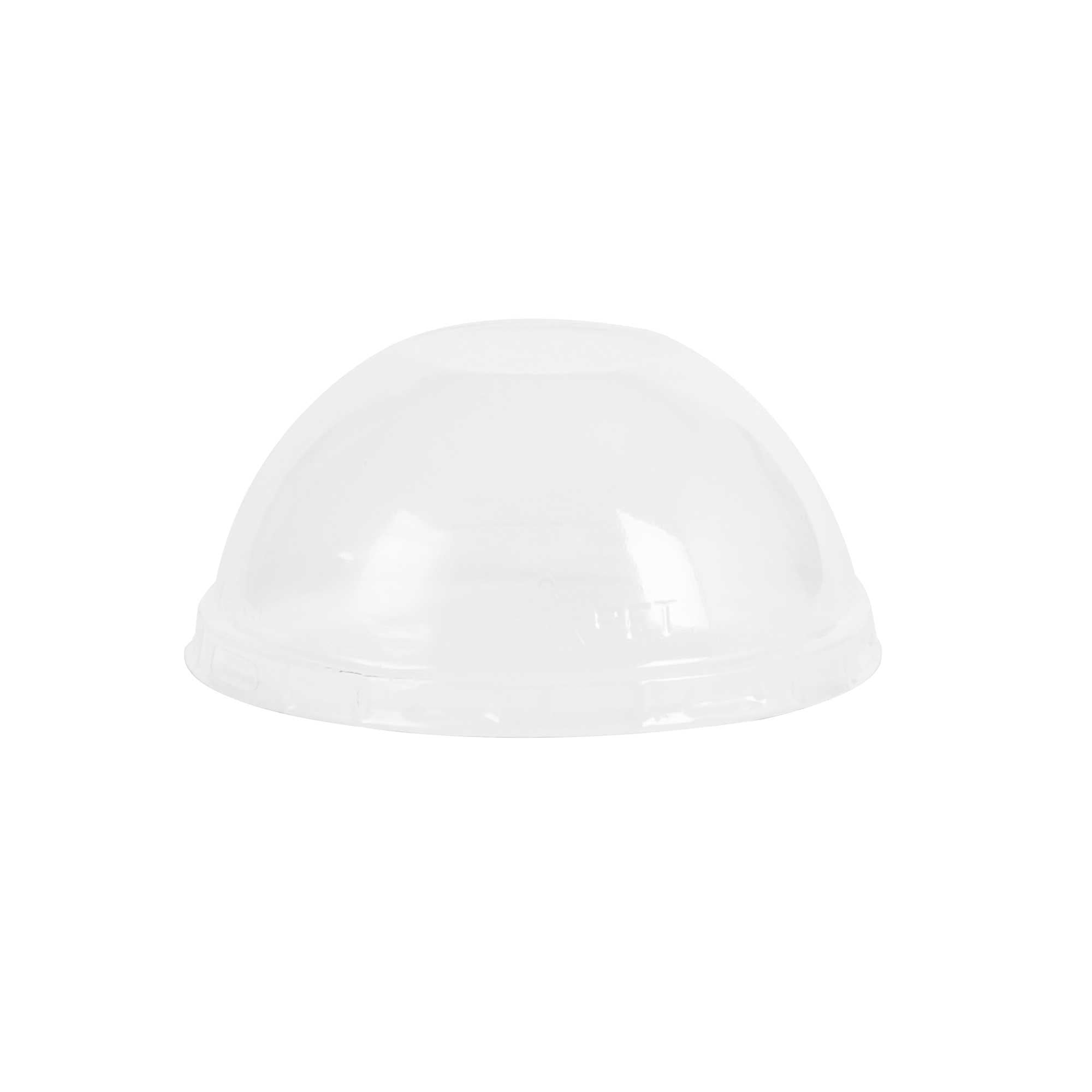 Pastry Tek 4 oz Round Silver Aluminum Baking Cup - Inner Gold, with Plastic Dome Lid - 3 1/4" x 3 1/4" x 1 1/2" - 100 count box