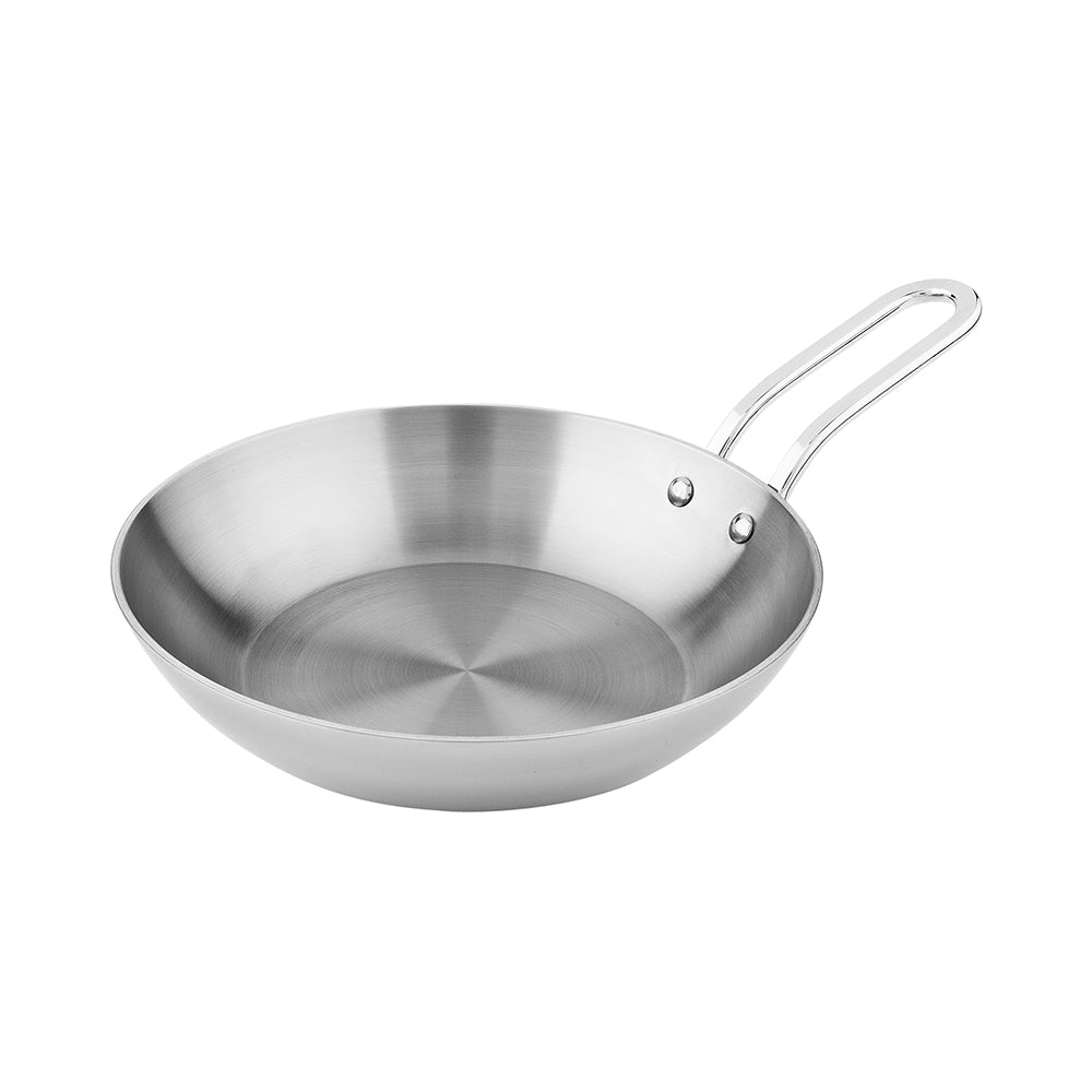Met Lux Round Silver Stainless Steel Mini Skillet - 6 1/2" x 6 1/2" x 1 1/2" - 1 count box