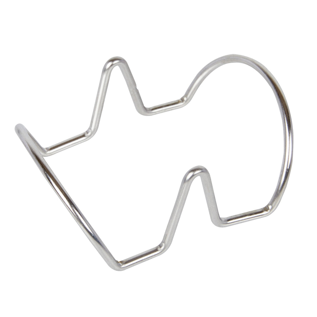 Met Lux Rectangle Silver Stainless Steel Duo Taco Rack Stand - 2 Tacos - 4 1/4" x 3 1/4" x 1 1/2" - 1 count box